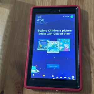 Amazon fire tablet with heavy duty case